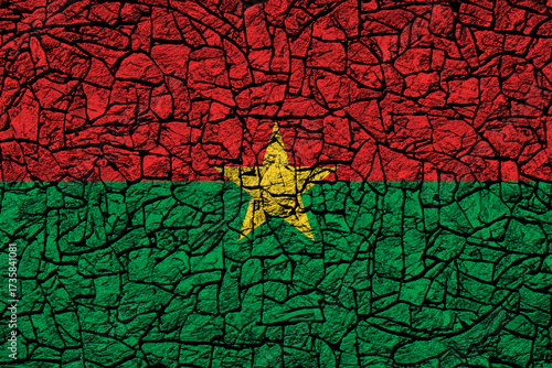 Fotografie Textured Expressions A Journey Through Abstract Wall Art Burkina Faso Flag
