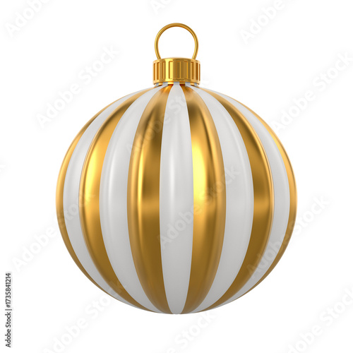 Christmas ball on white bac...