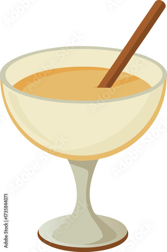 Christmas Eggnog Traditions elegant eggnog coupe garnished with star anise and nutmeg spice