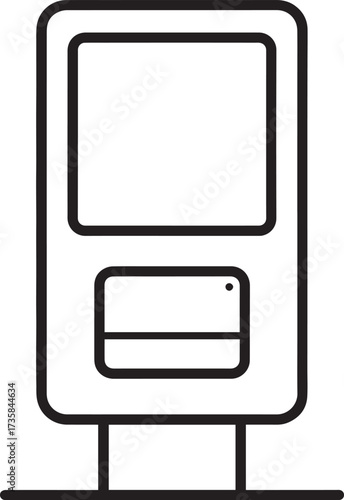 Parking Meter Silhouette Black Vector Art for Retro City Projects