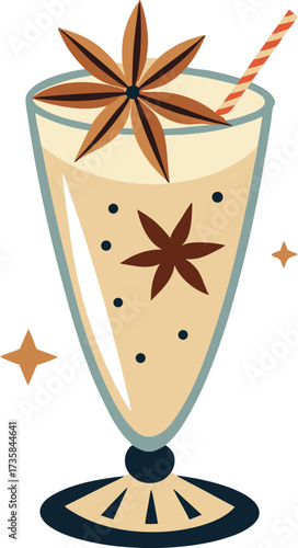 Christmas Eggnog Traditions cozy eggnog cup with cinnamon stick garnish and vanilla spice