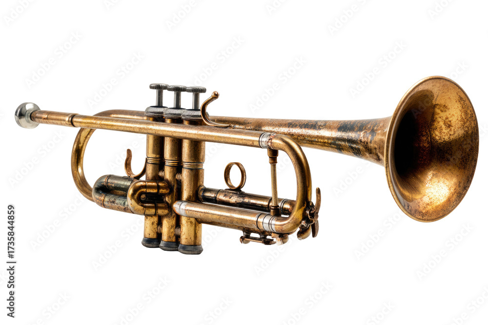 Obraz premium trumpet isolated on white