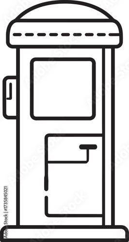 Parking Meter Silhouette Black Vector Art for Retro City Projects