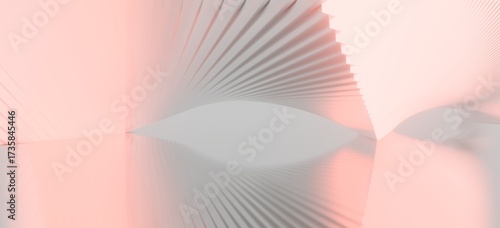 Abstract architecture background arched interior 3d render