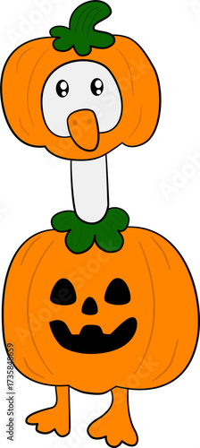 Goose Cosplay Costume, Carved Pumpkin