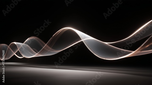 Abstract Glowing Wave Ribbon
