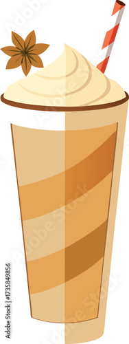 Christmas Eggnog Traditions elegant eggnog coupe garnished with star anise and nutmeg spice