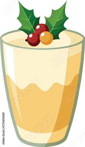 Christmas Eggnog Traditions creamy eggnog in glass with cinnamon stick and nutmeg sprinkle