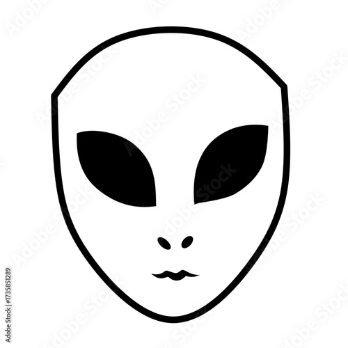 alien face vector icon