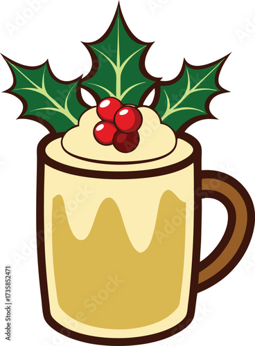 Christmas Eggnog Traditions elegant eggnog coupe garnished with star anise and nutmeg spice