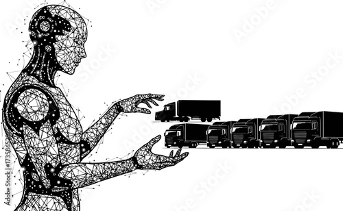ai brain precisely guides fleet, transforming modern logistics efficiency