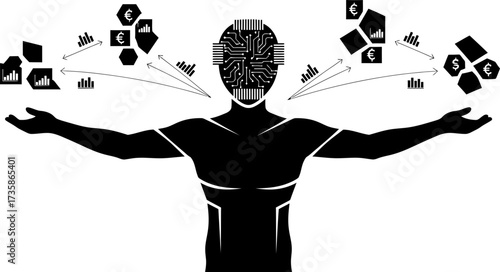 advanced intelligence navigates complex economics, illuminating hidden opportunities and risks