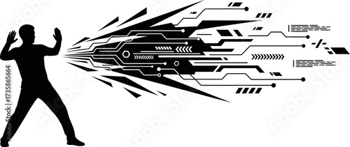humanity confronts digital stream guiding future communications