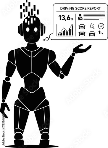 ai assistant presents car performance report, optimizing future driving decisions