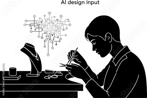crafting tomorrows beauty human hands realize aigenerated design with precision