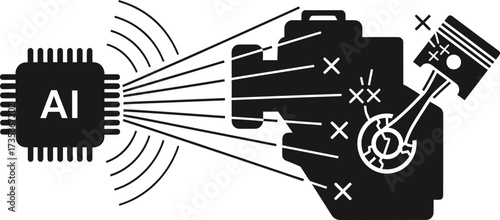 ai microchip directs mechanical power, transforming industry through smart automation
