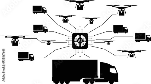 centralized ai directs global autonomous delivery land and air united