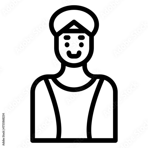 Indian man icon