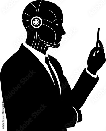 synthetic mind engages new data streams, shaping a digital future