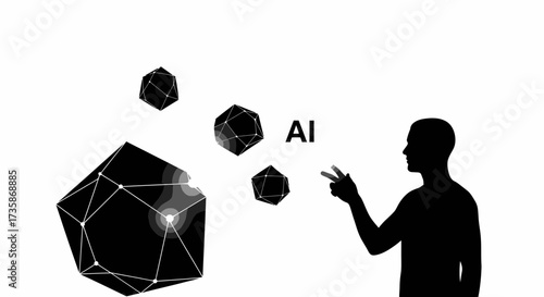 engaging ai human intuition guides futures abstract data evolution