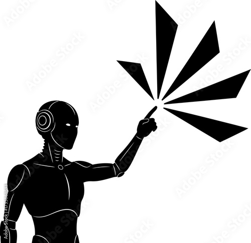 future minds create digital pathways, guiding innovation with precise robotic touch