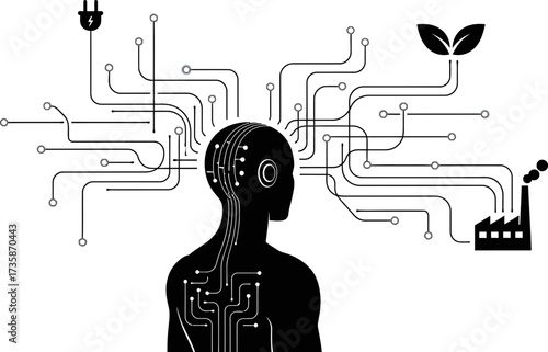 human consciousness bridges energy, nature, and industry for balanced progress