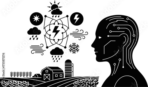 digital intelligence orchestrates nature, fostering sustainable agriculture for a thriving planet