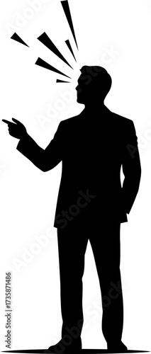 leader points forward, unleashing dynamic ideas and inspiring progress