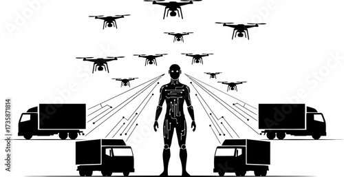 ai commands integrated fleet and drone network for seamless delivery