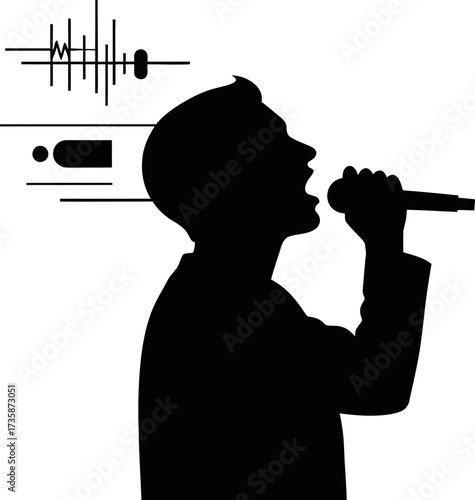 dynamic vocal performance transforms sound into digital waves of impact