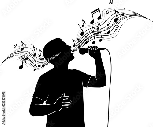 human talent vocalizes, with ai notes shaping the future sound