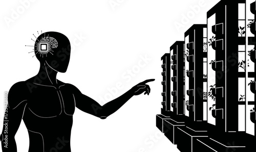 intelligent ai oversees vertical farms, fostering a greener, sustainable tomorrow