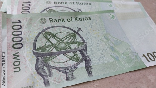 한국 오만원 만원권 지폐이미지