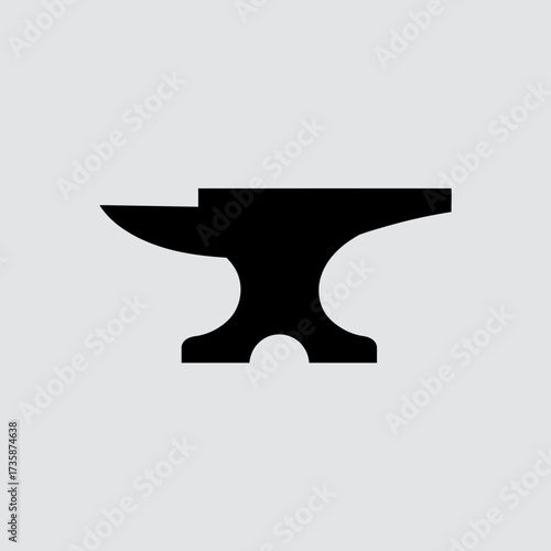 Black silhouette anvil vector illustration scalable iconic symbol for blacksmithing and metalworking crafts silhouette