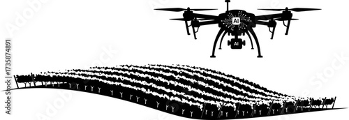 ai drone oversees smart vineyard, cultivating tomorrows precision farming
