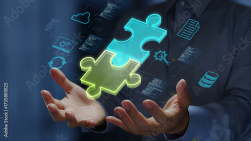 Tableau sur toile Low-code or no-code development platform concept