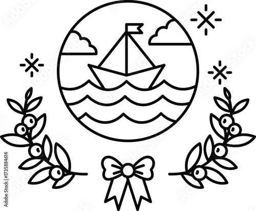A boat is sailing on the water