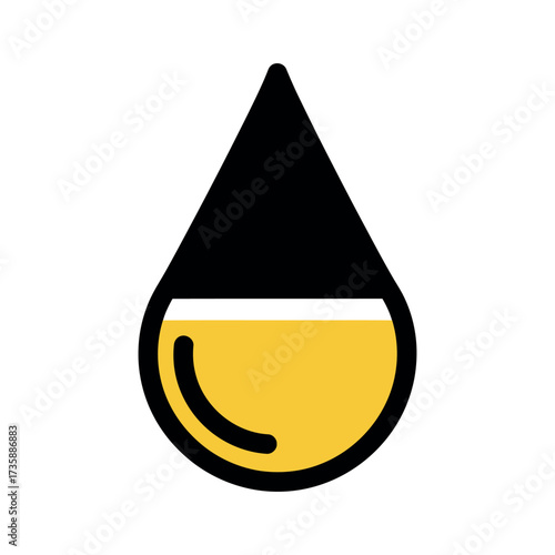 water drop icon yellow black