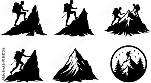 Camping & Mountain Adventure Silhouette Bundle
