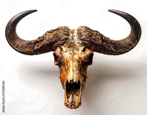 Buffalo skull, detailed view