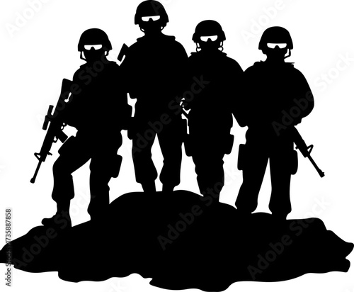 Elite Tactical Squad Silhouette