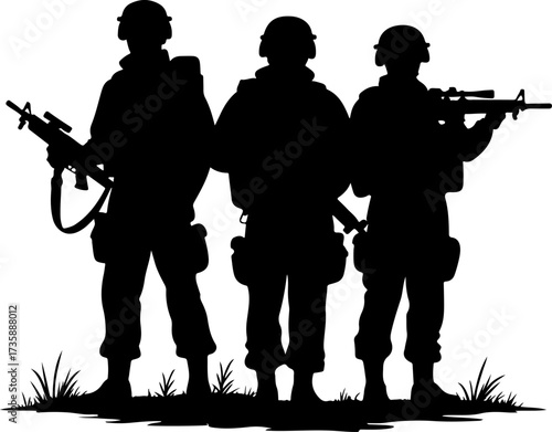 Elite Tactical Squad Silhouette