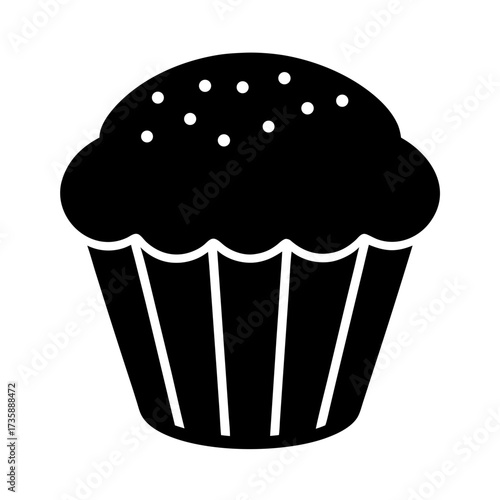 Muffin with Top Silhouette Vector Design