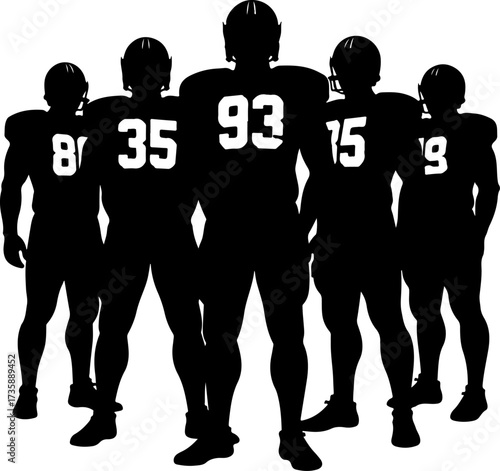 American Football Warriors: Fearless on the Field" group Man Bector Bundle