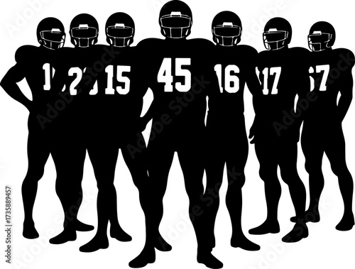 American Football Warriors: Fearless on the Field" group Man Bector Bundle