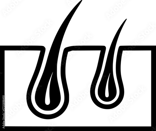 Hair icon design illustration. icon concept in flat
