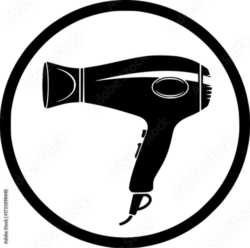 Hair dryer icon design illustration. icon concept in flat
