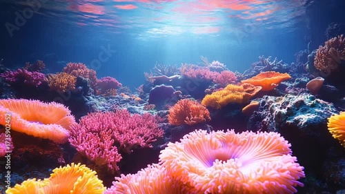 Vibrant Underwater World - A Colorful Coral Reef Ecosystem.