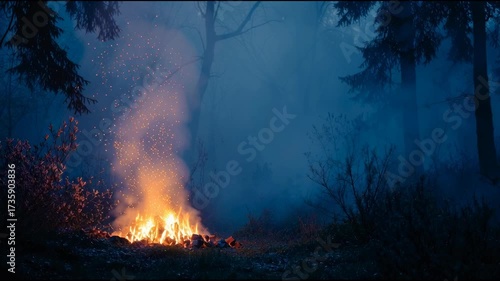 fire in the forest