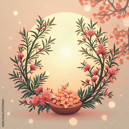 花と太陽の円環｜Floral Sun Circle